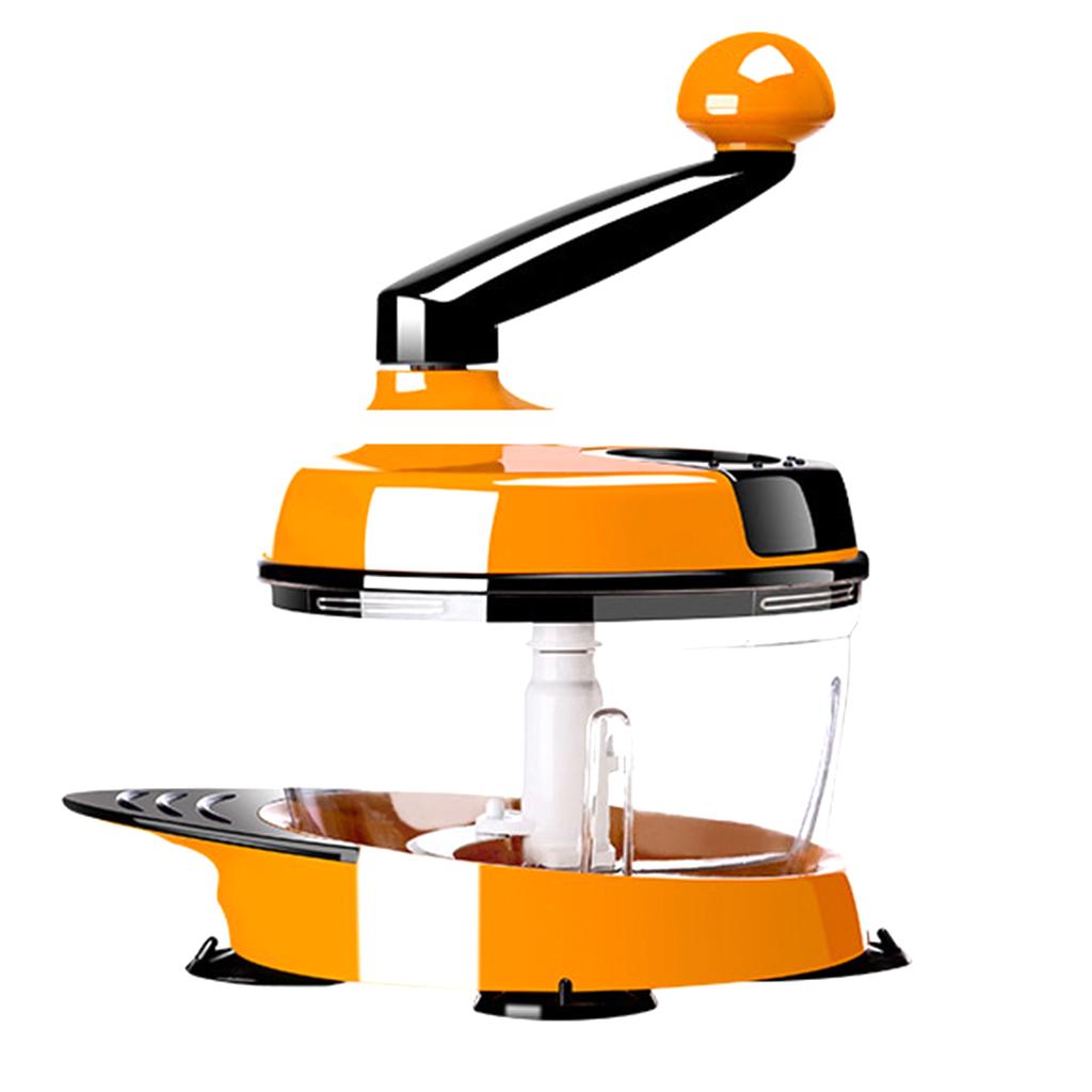 Manual Food Processor Vegetable Chopper Meat Grinder Mixer Blender Orange