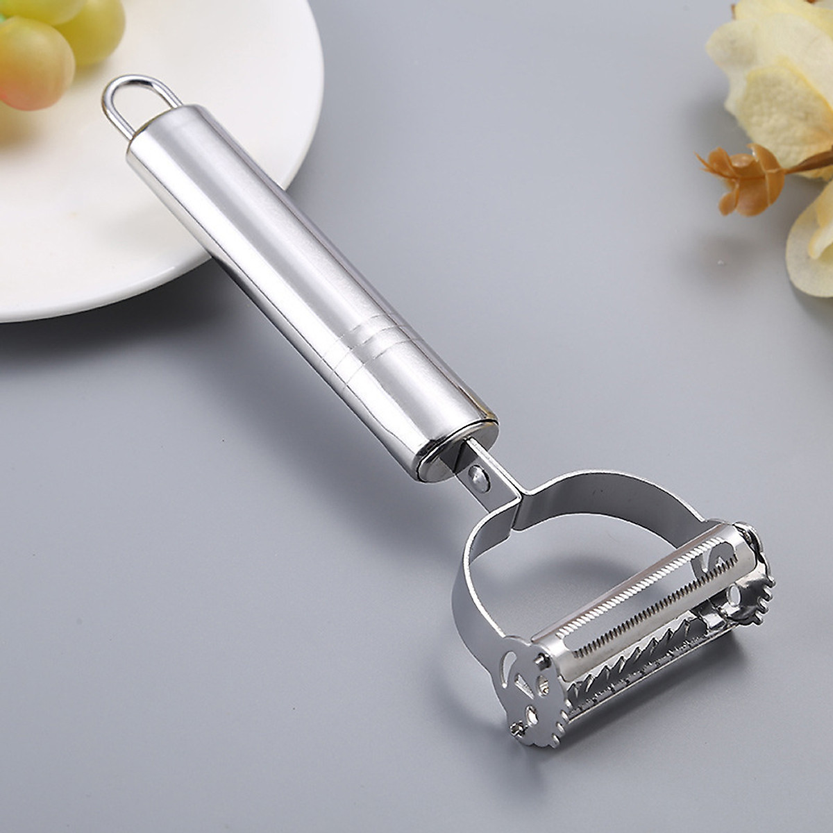 Nạo củ quả inox đa năng 2 trong 1 - Dụng cụ nạo sợi bào gọt củ quả