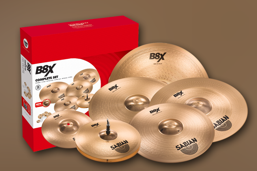 Bộ lá trống B8X Sabian Complete 45006X (10'', 14 hihat, 16, 18, 18, 20) - Hàng chính hãng