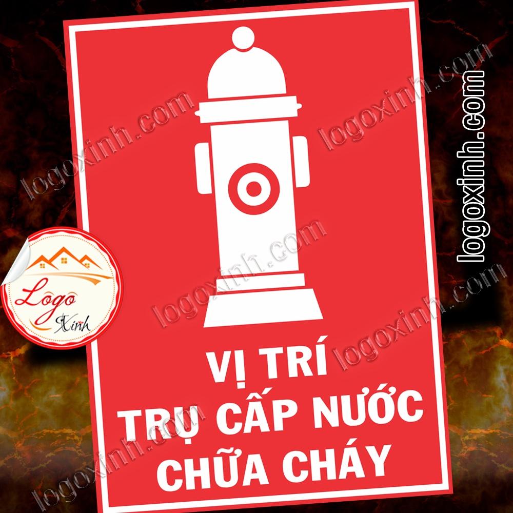 LOGO TEM STICKER DÁN THÔNG BÁO BIỂN CHỈ DẪN VỊ TRÍ TRỤ CẤP NƯỚC CHỮA CHÁY PCCC 114