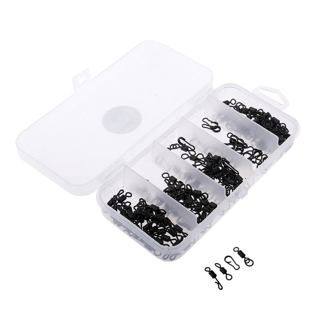 150pc Fishing Swivel Snap Connector Quick Change Swivel Tackle Set