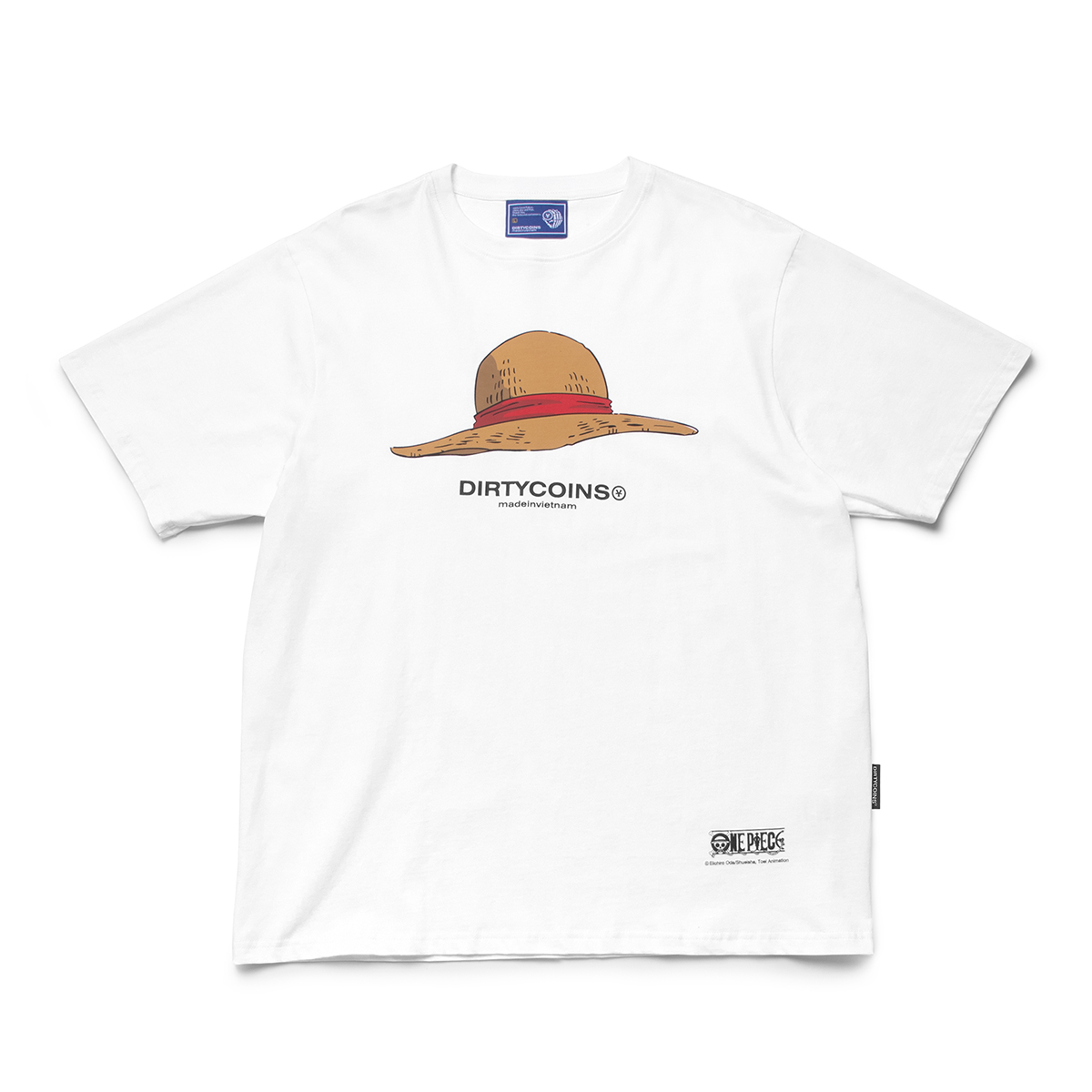 Áo thun DirtyCoins x One Piece Straw Hat T-shirt - White
