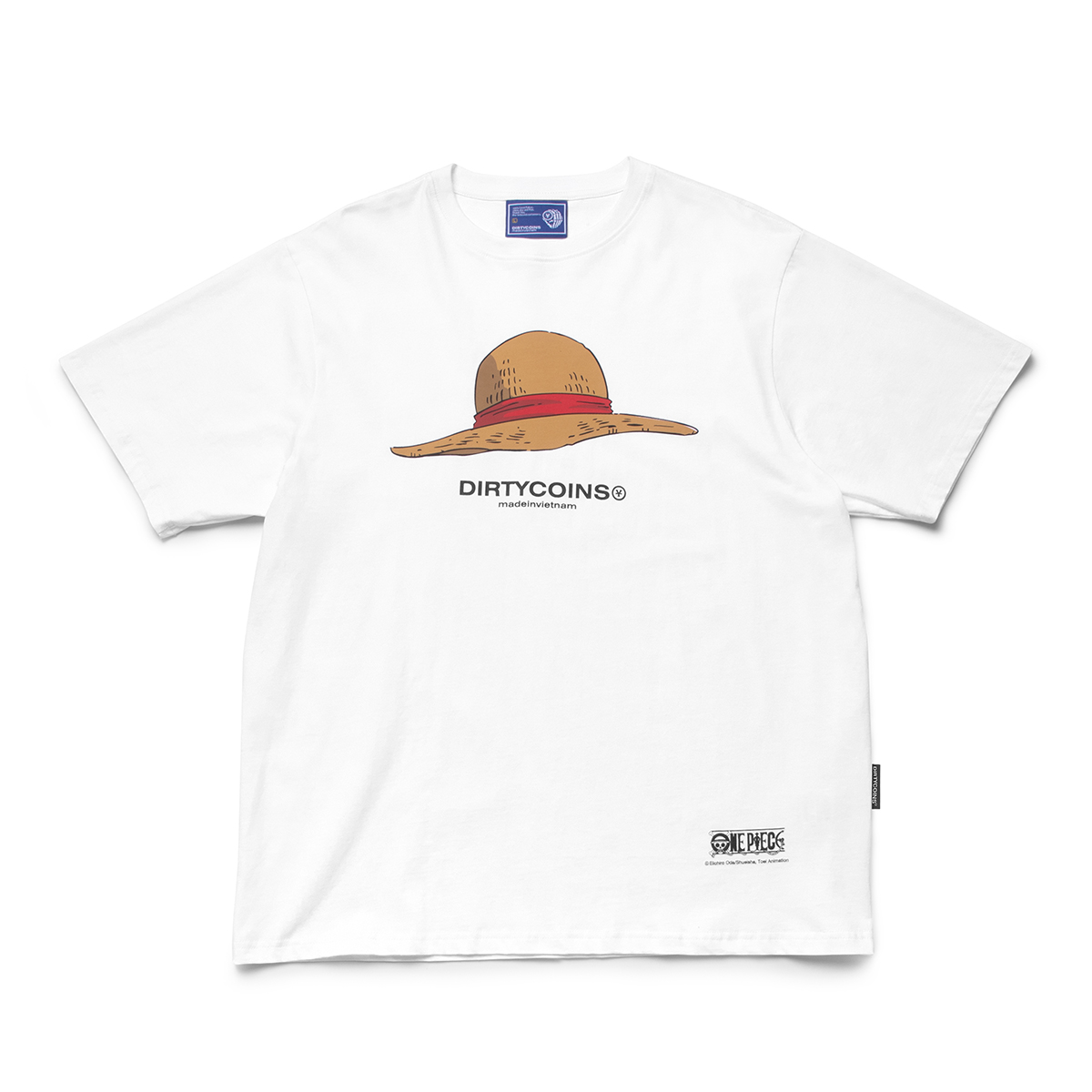 Áo thun DirtyCoins x One Piece Straw Hat T-shirt - White
