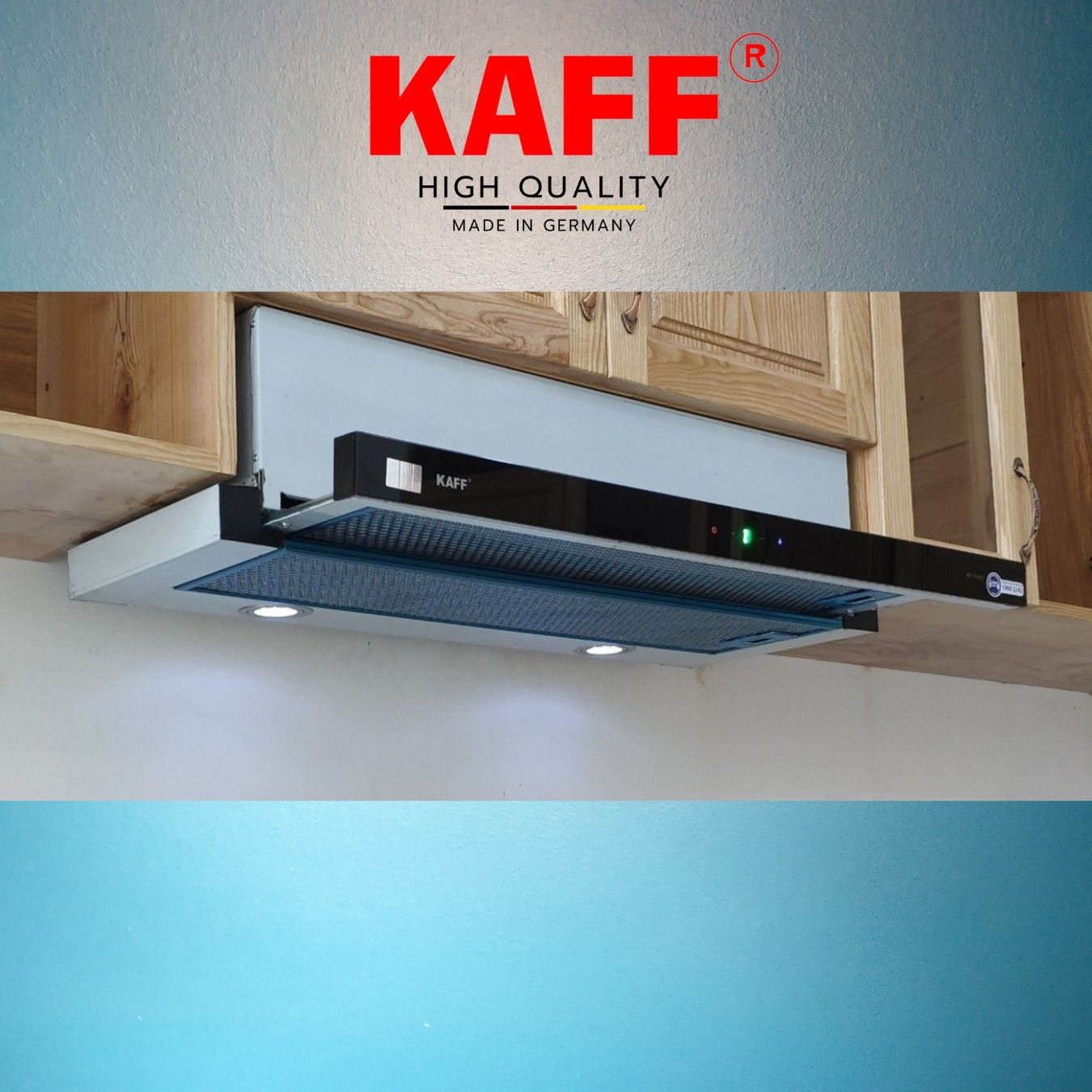 Máy hút mùi âm tủ inox phối kính cảm ứng 700mm KAFF KF-TL700 Tặng bộ lọc than thay thế - Hàng Chính Hãng