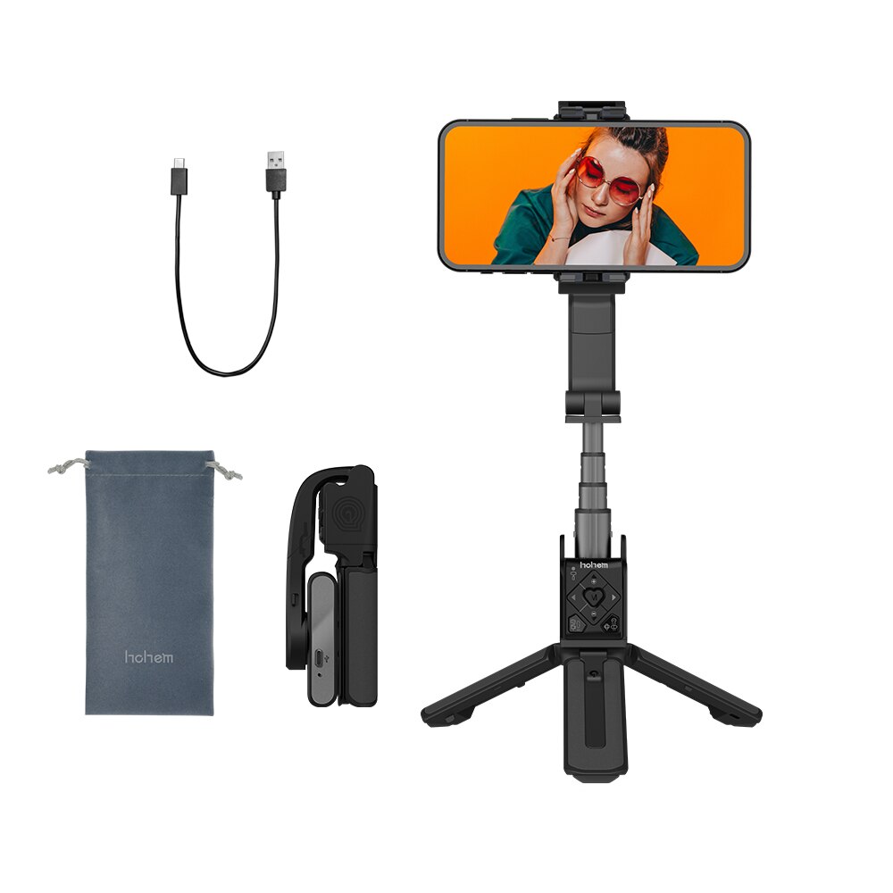 Gậy chống rung Gimbal Hohem iSteady Q - Tay cầm quay phim điện thoại theo dõi khuôn mặt và tự động cân bằng - Hàng chính hãng - Bảo hành 12 tháng