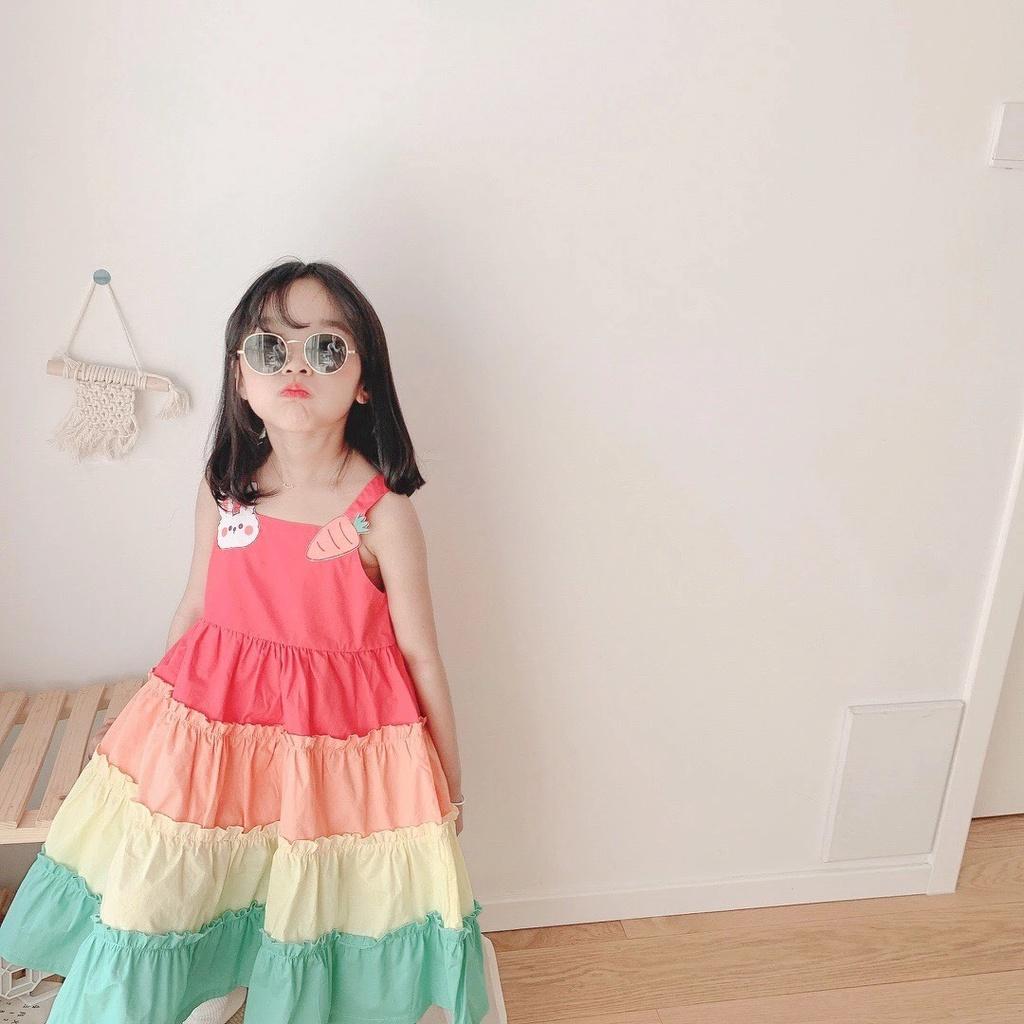 Váy hai dây bảy sắc cho bé gái từ 15-25kg