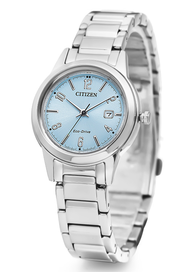 Đồng Hồ Nữ Citizen Eco-Drive Dây Thép Không Gỉ FE1241-71L - Mặt Xanh (29.4mm)