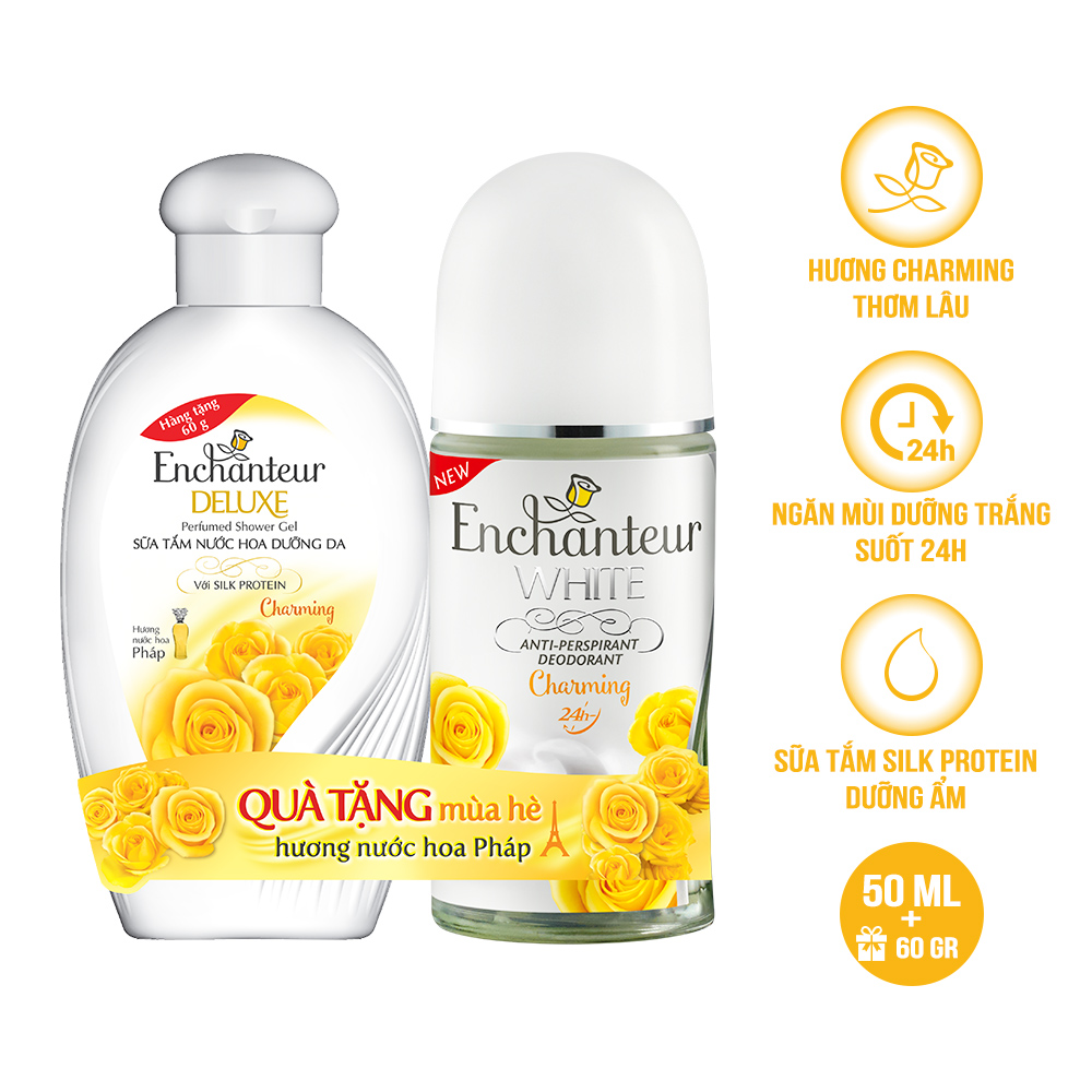 Lăn khử mùi trắng da Enchanteur Charming 50ml