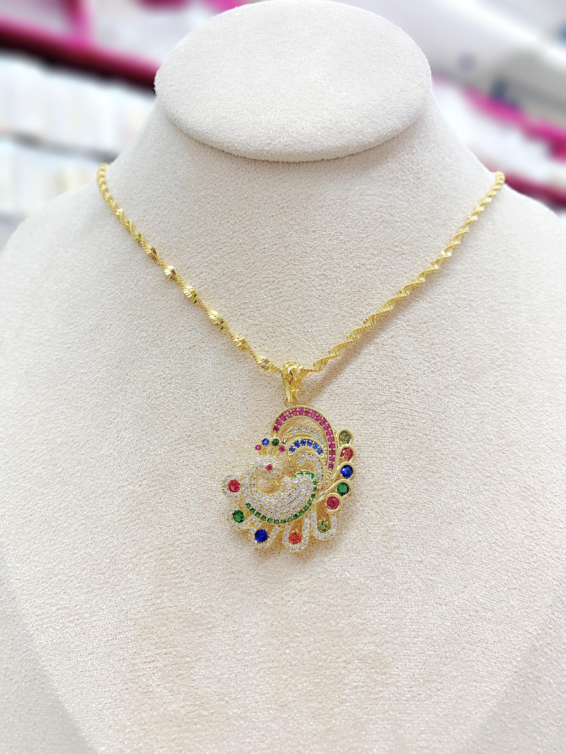 Dây chuyền nữ mặt xoàn mạ 18k cao cấp H0214