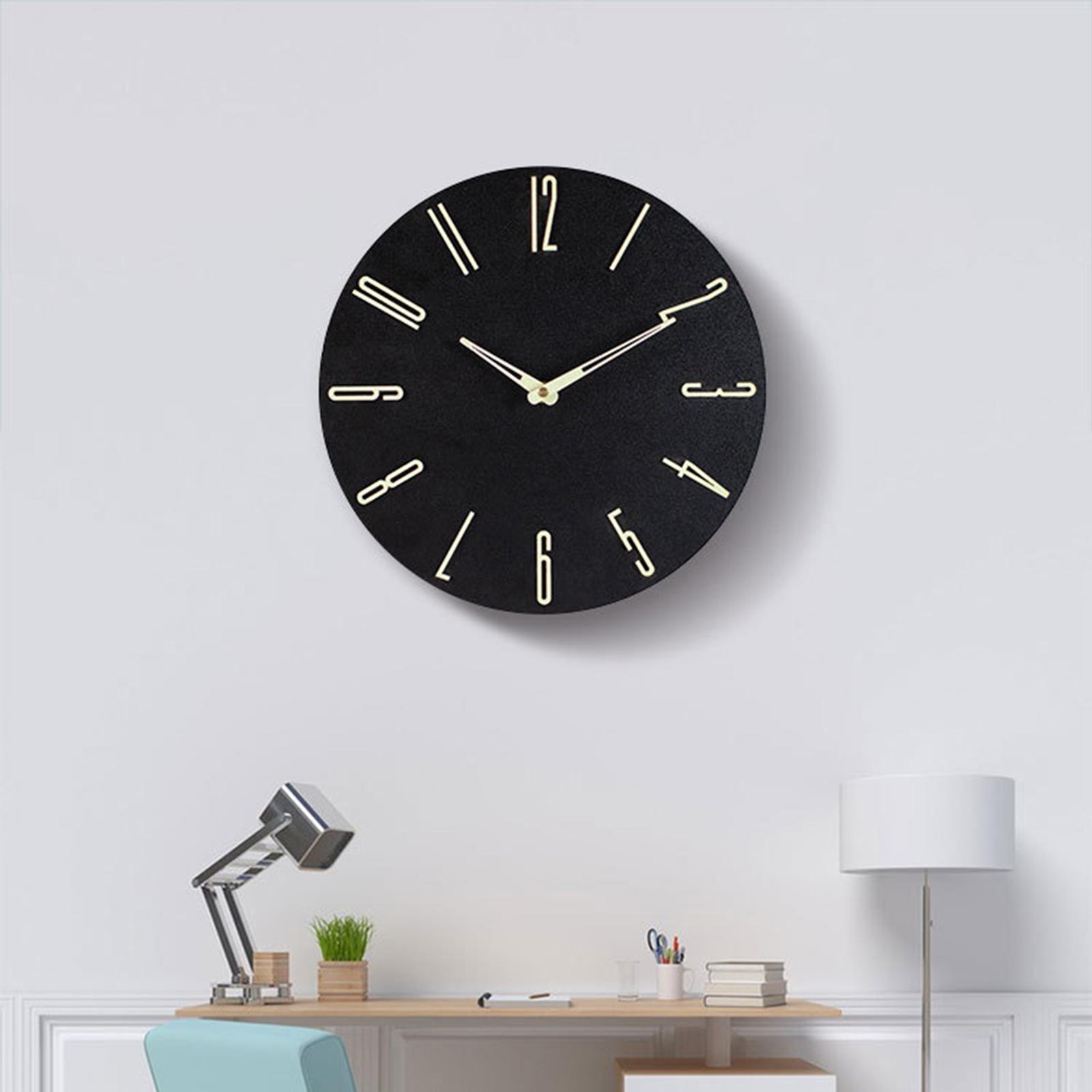 Wall Clock Non Ticking Round Wall Mounted Clocks for School Indoor Bedroom