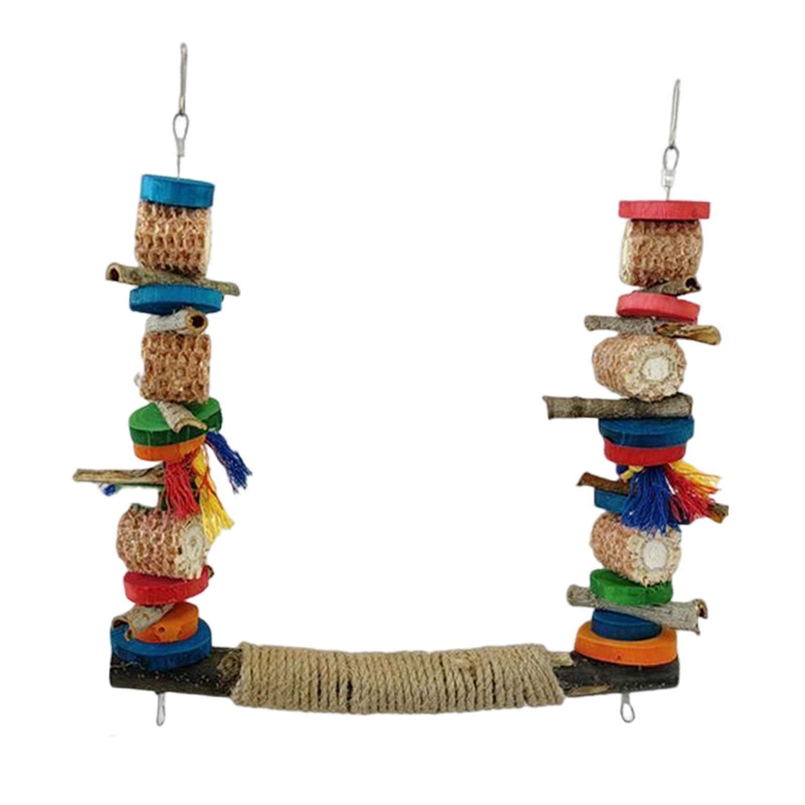 Bird Swing Stand Bird Perches Colorful Parrot Toy Bird Toy for Cockatiel