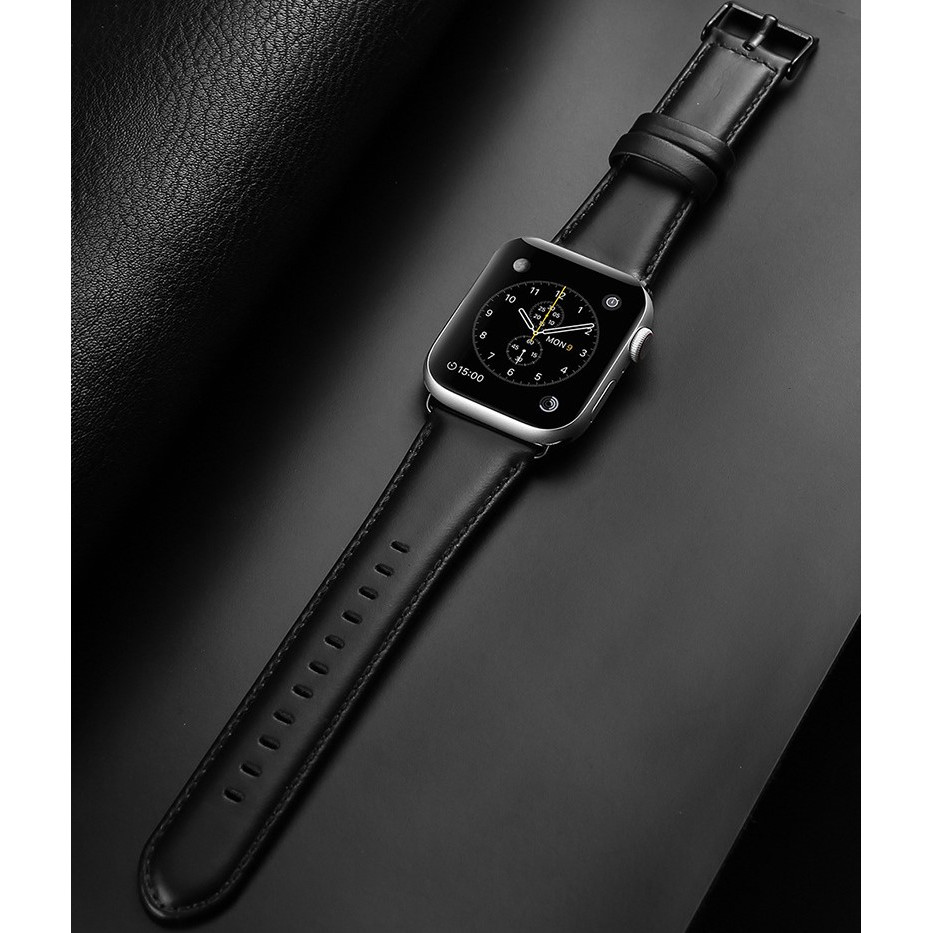 Dây da chống nước Cho Apple Watch Series 5,4,3 Size 42/44 Dux Ducis_Hàng nhập khẩu