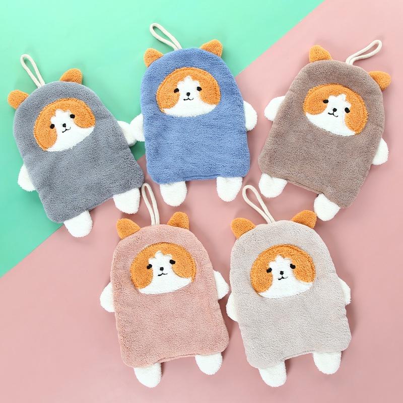 Khăn lau bếp đa năng siêu thấm hình thú cute có móc treo