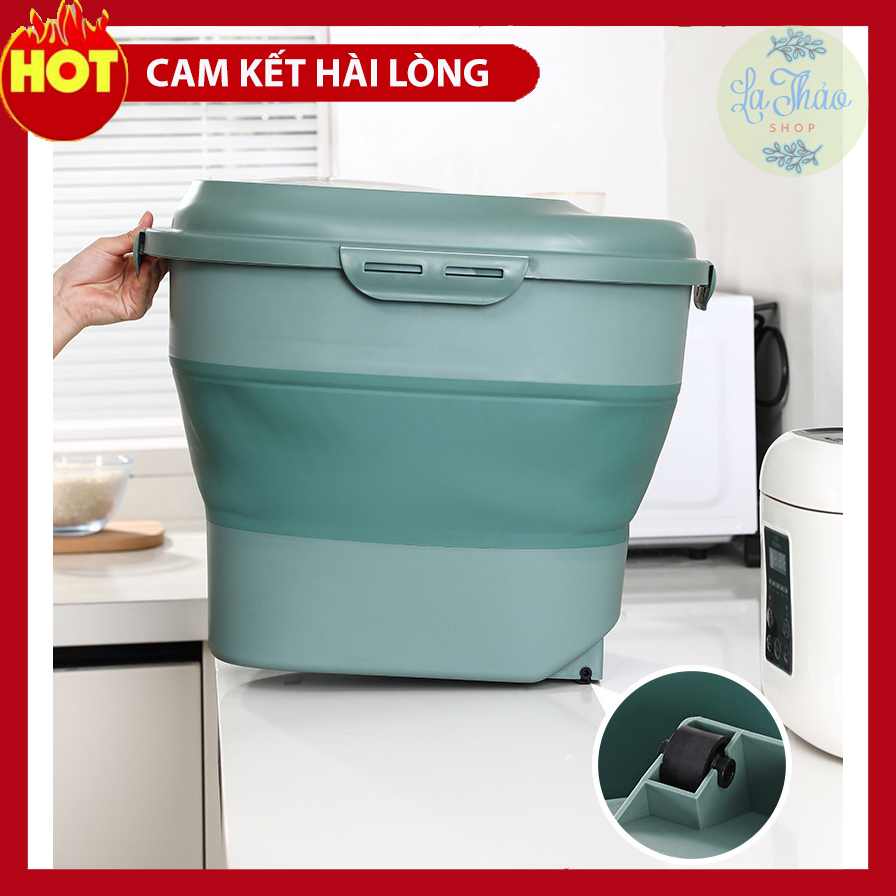 Thùng Đựng Gạo Thông Minh Gấp Gọn Chống ẩm Mốc Chống Côn Trùng