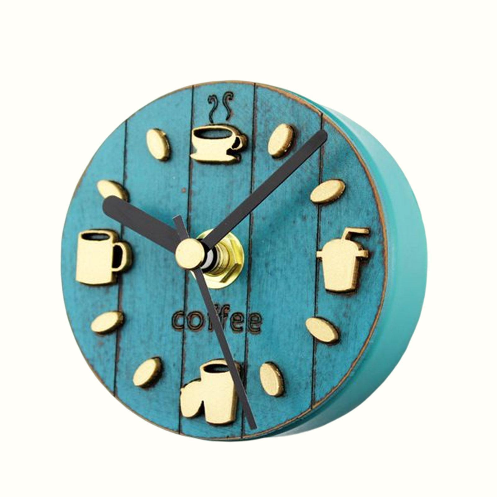 Fridge Sticker Clock Sticker Coffee Pattern Decorative for Kitchen