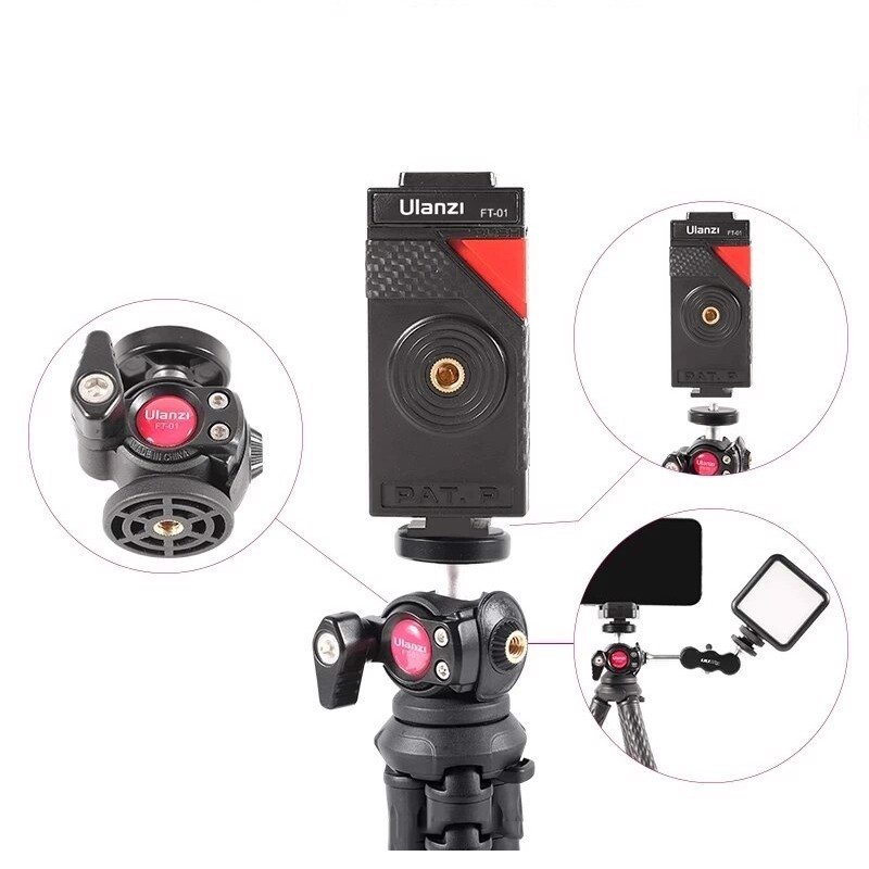 Ulanzi U-SELECT FT-01 - Tripod Bạch Tuộc Xoay 360° Cho Smartphone, Gopro, Máy Ảnh, Tải Trọng 2 Kg - Hàng Chính Hãng