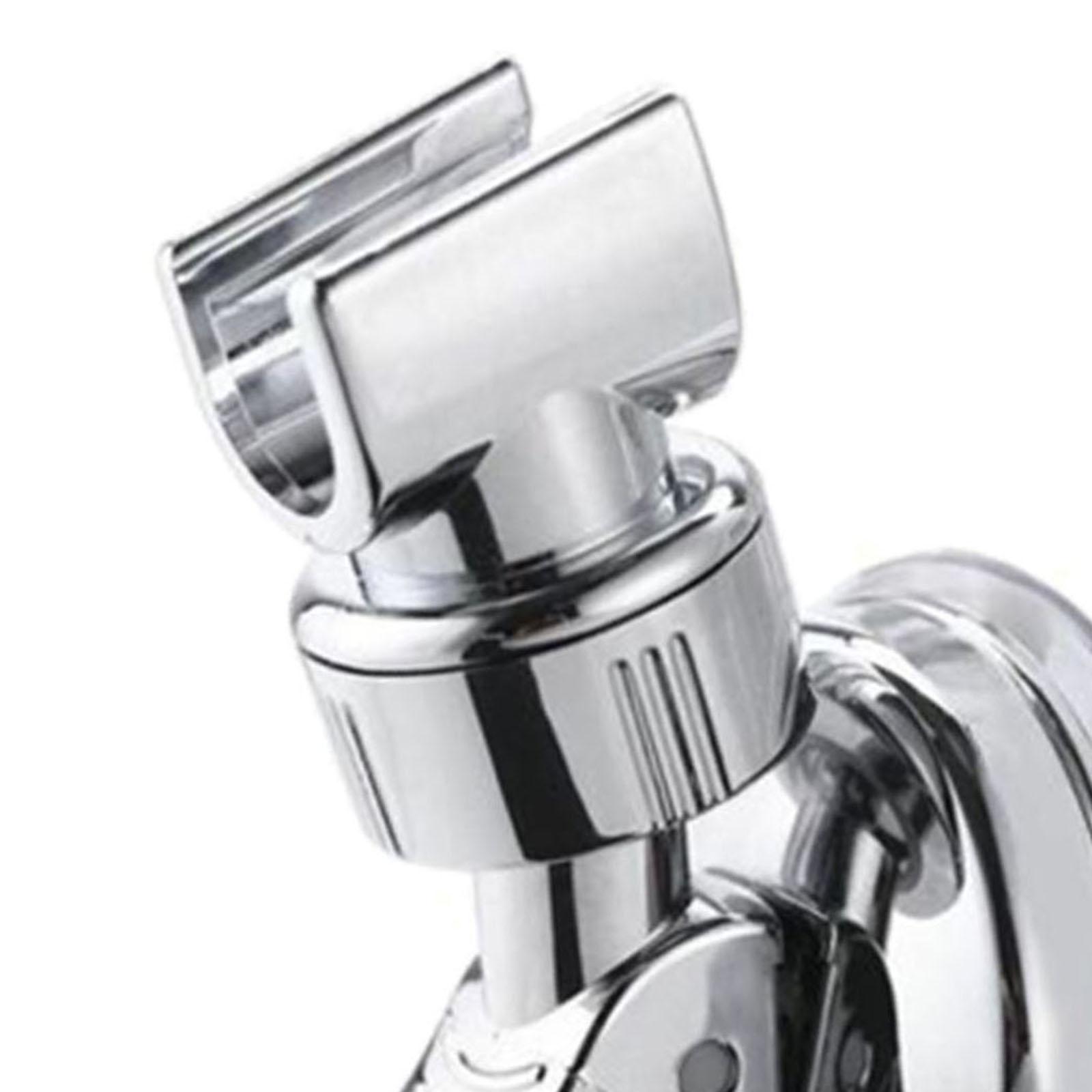 Shower Head Holder Chrome Bathroom Wall Mount Adjustable Suction Bracket