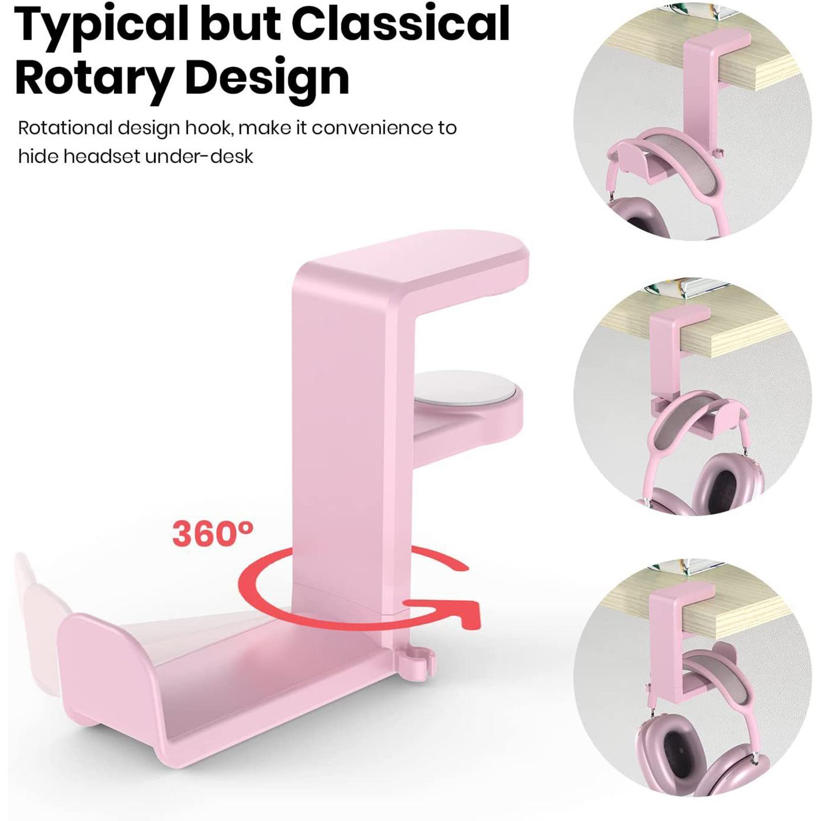 Headset Hook Holder Headphone Stand under Desk Earphone Hook Hanger Mount Space Saving Universal PC Gaming Headset Hanger Headphone Holder