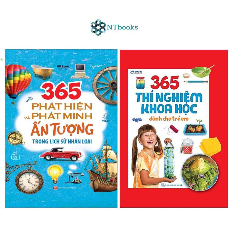 Combo 2 cuốn 365 Phát Hiện Và Phát Minh Ấn Tượng Trong Lịch Sử Nhân Loại + 365 Thí Nghiệm Khoa Học Dành Cho Trẻ  Em