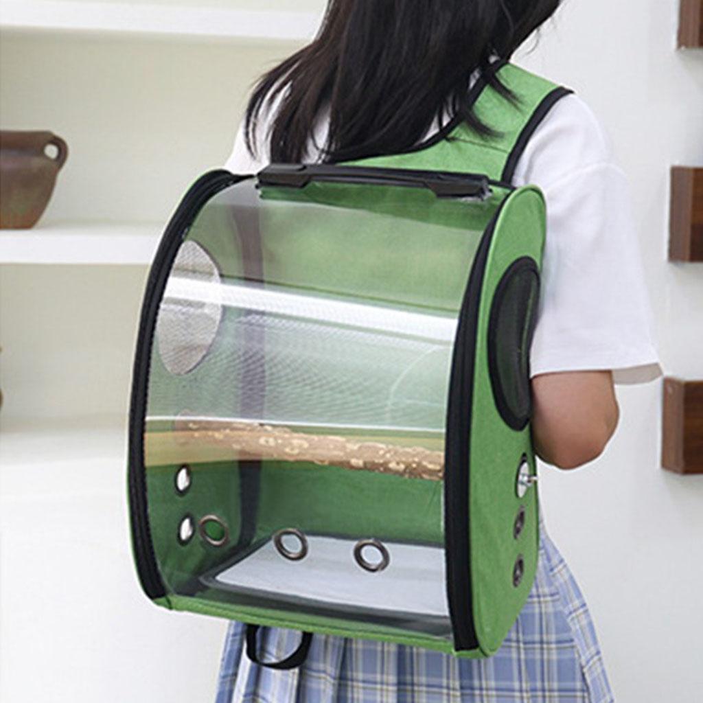Birds Carrier Cage Shoulder Bag Pet Parrot Travel Breathable Backpack