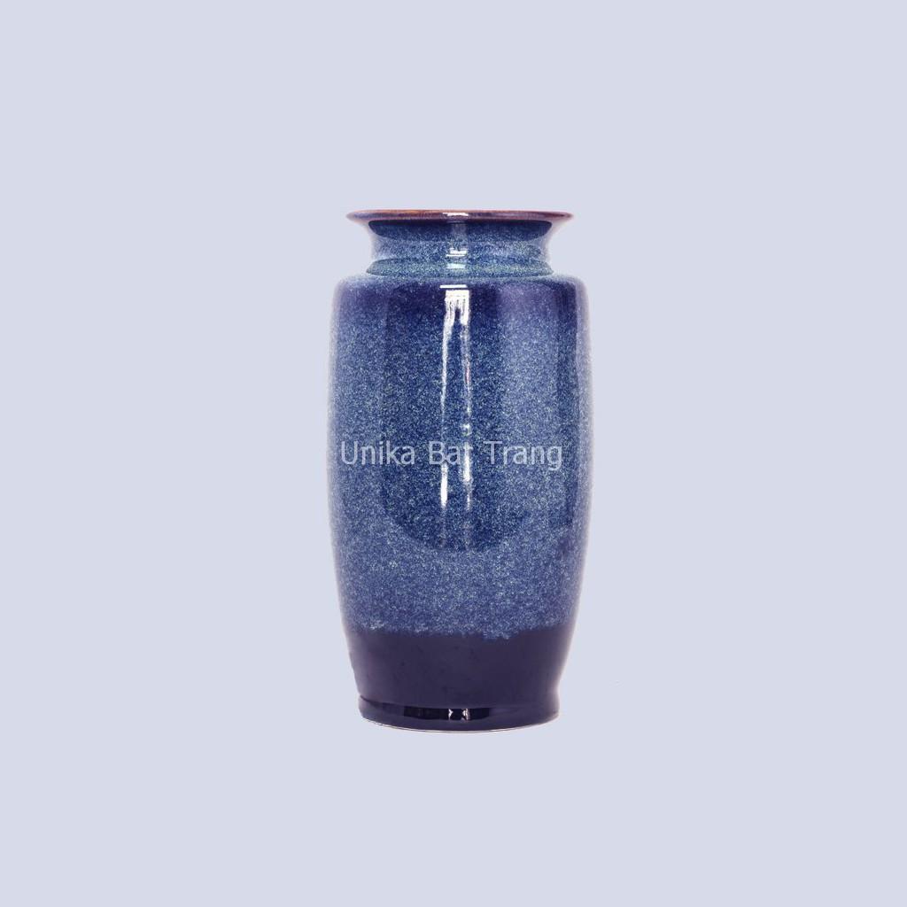 Bình Hoa Cao Miệng Loe Men Xanh Hoả Biến - Bình Hoa Hoả Biến Đẹp