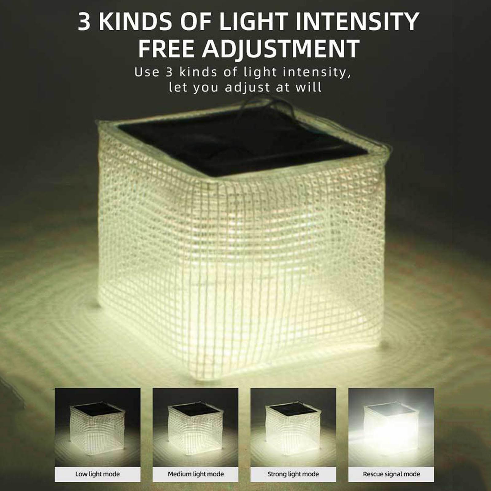Solar Inflatable Light Lantern Camping Lamp LED Lights Warm White Lighting