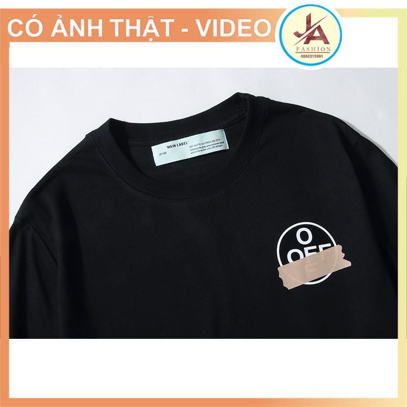Ảnh thật- Áo thun nam nữ tay lỡ Off White cao cấp - áo phông unisex form rộng cổ tròn JASHOP