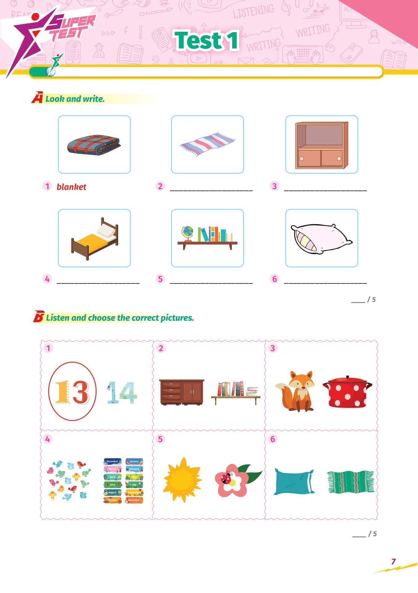 Super Test - Đề Kiểm Tra Nhanh Tiếng Anh Cho Học Sinh Lớp 3