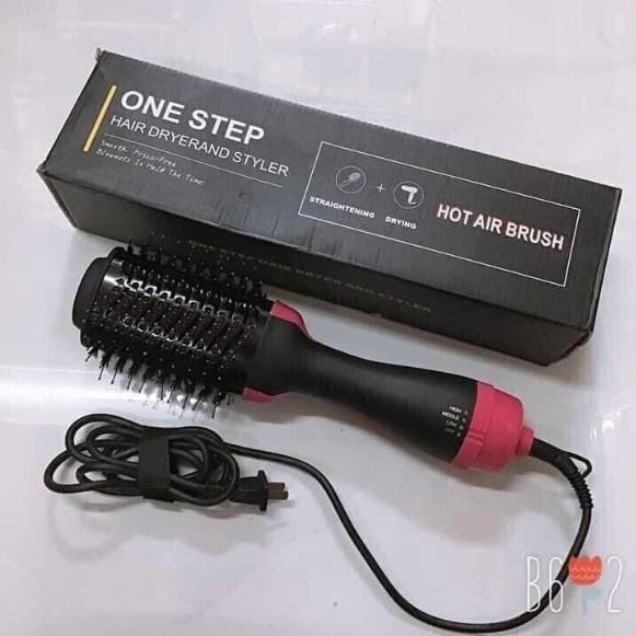 Lược tròn tạo phồng tóc - sấy tóc cụp - tạo phồng tóc ONE STEP, Lược Uốn Cúp Sấy Tóc Đa Năng - Lược Tròn Xoay 360 độ