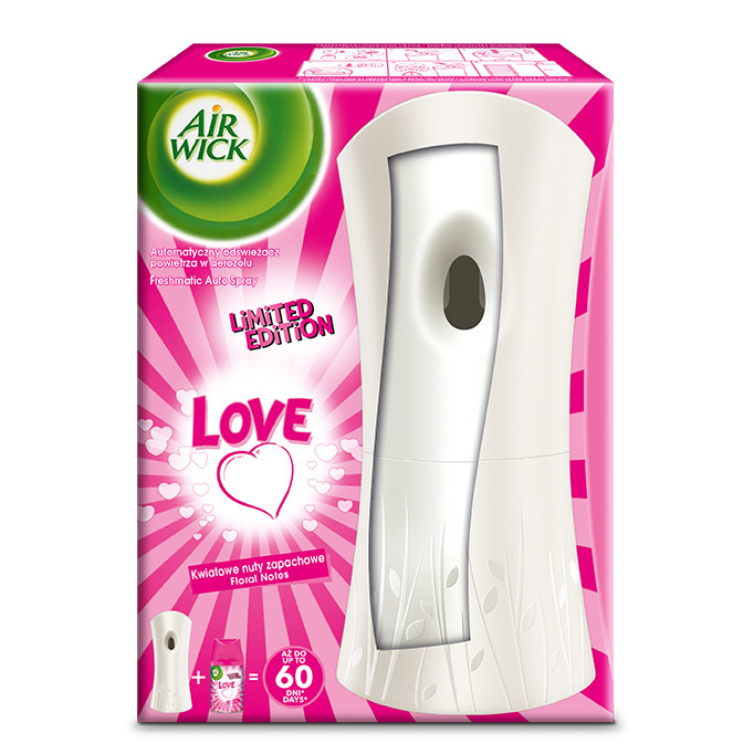 Bộ phun tinh dầu tự động Air Wick Love 250ml QT00251 - hương hoa hồng