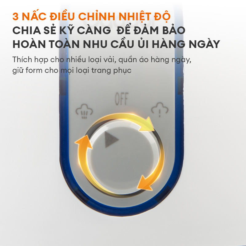 Bàn ủi hơi nước dạng đứng Gaabor GS2000M-WH04A công suất 2000W dung tích 3L 3 nấc điều chỉnh nhiệt độ - Hàng chính hãng