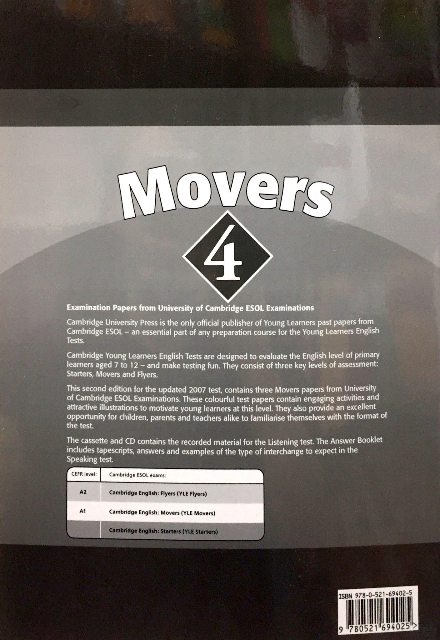 Sách ngoại văn: Cambridge Young Learners English Tests Second edition Movers 4 Answer Booklet