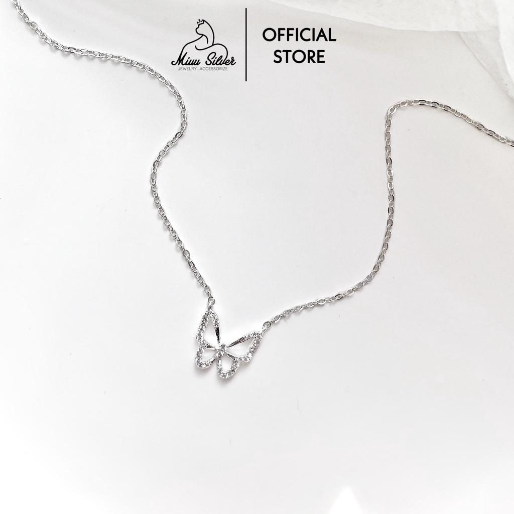 Dây chuyền bạc Miuu Silver, vòng cổ nữ mặt hồ điệp xinh xắn Butterfly Necklace