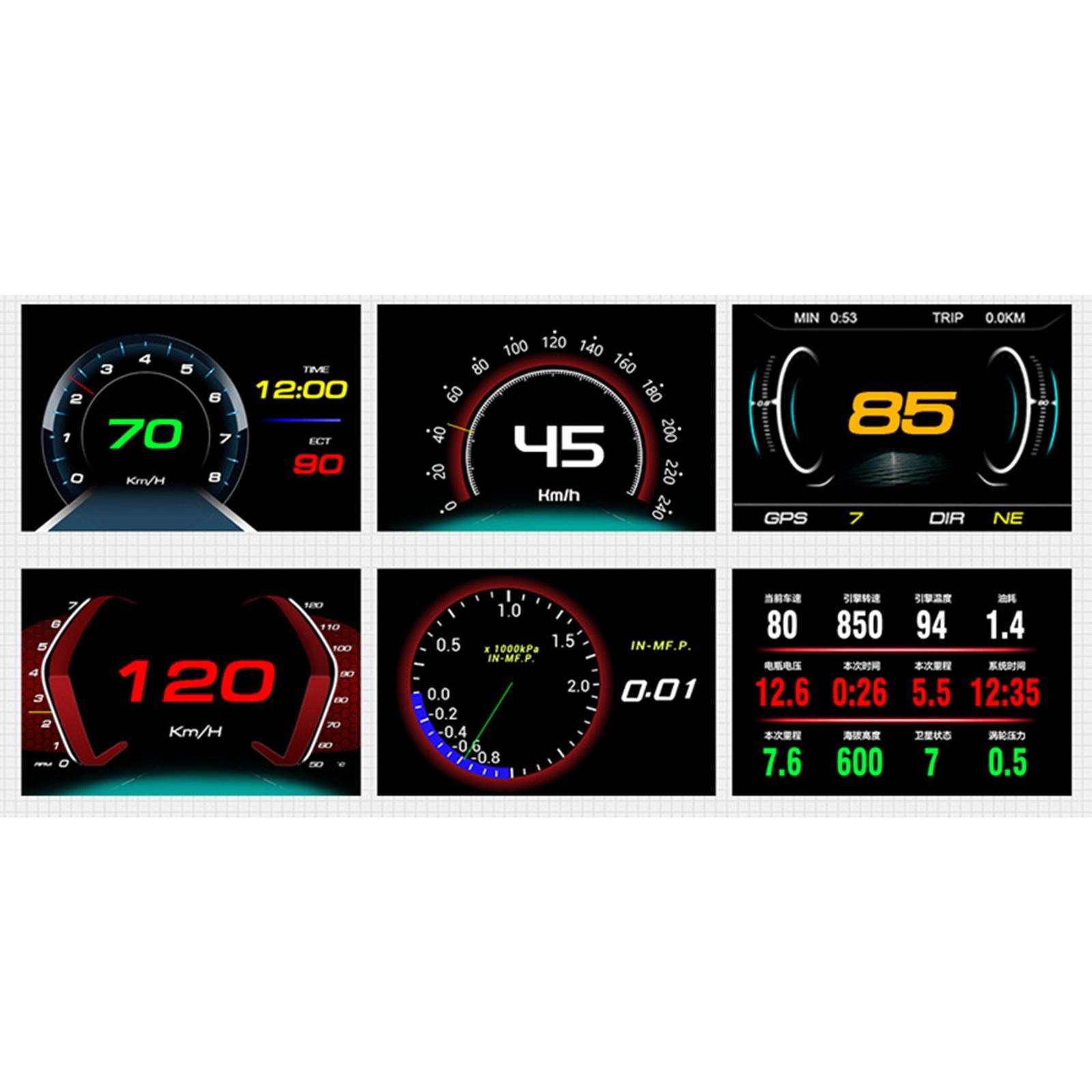 HUD Head Up Display Speed Mileage Display