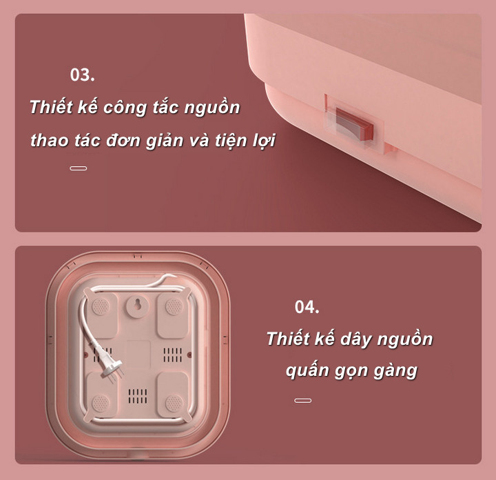Máy massage chân Folding Foot Bath Điều Khiển Từ Xa - Home and Garden