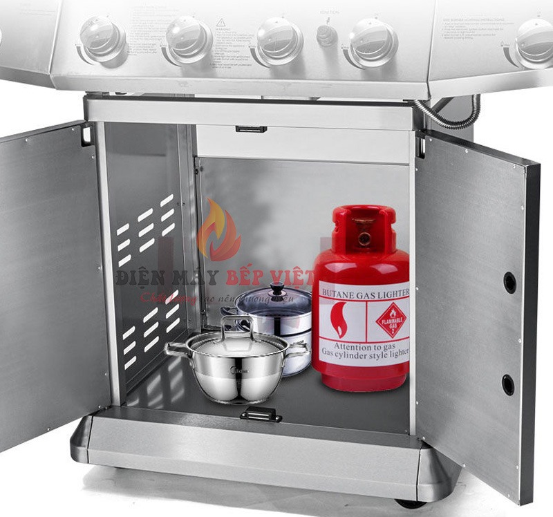 Bếp Nướng Gas Cao Cấp BBQ Grill KS-14075, Bếp Nướng Ngoài Trời, Bếp Nướng Không Khói, Bếp Nướng Sân Vườn