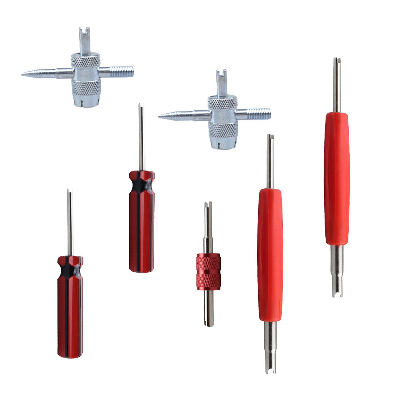 7x Tire Core Removal Tool Tire Repair Install Tool for Automotive