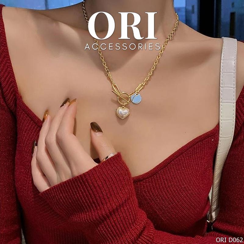 Dây chuyền Choker nữ Trái tim Agatha cá tính thời trang ORI ACCESSORIES D062