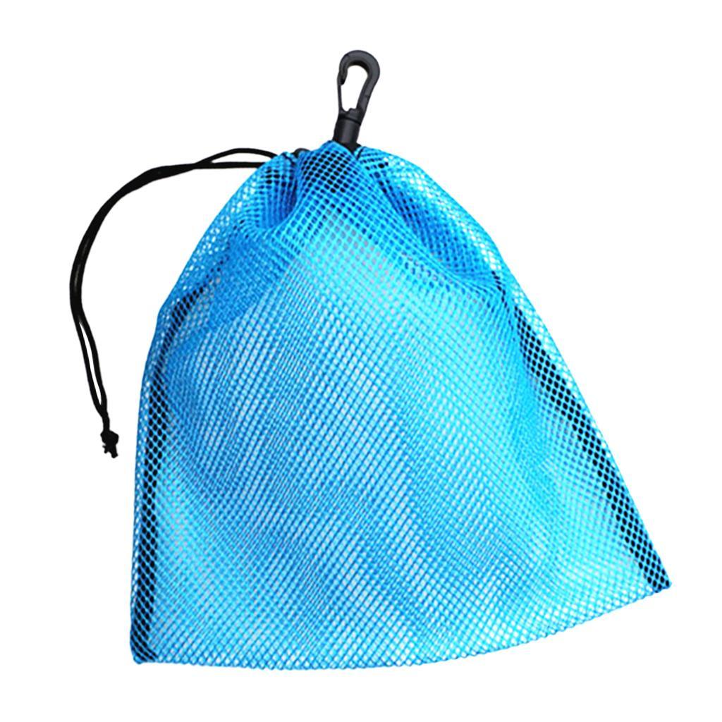 Durable Mesh Net Bag Golf Tennis Ball Carrying Holder Storage Pouch 2pcs