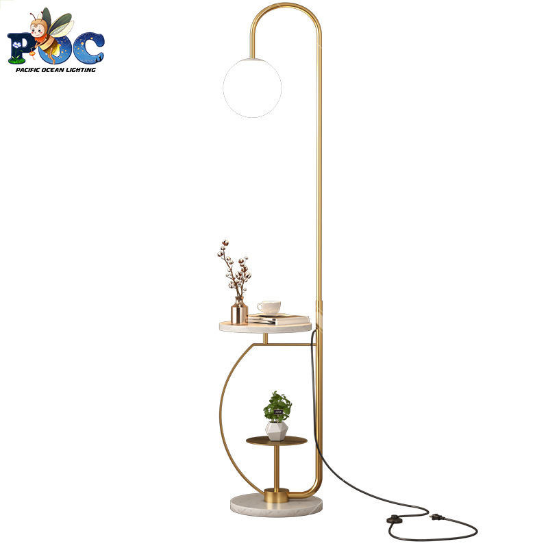 Đèn Cây Đứng Trang Trí Phòng Khách Thân Hợp Kim Mạ Vàng Cao Cấp Đèn Sàn Chao Quả Cầu Pha Lê Phong Cách Hiện Đại Sang Trọng ML5108