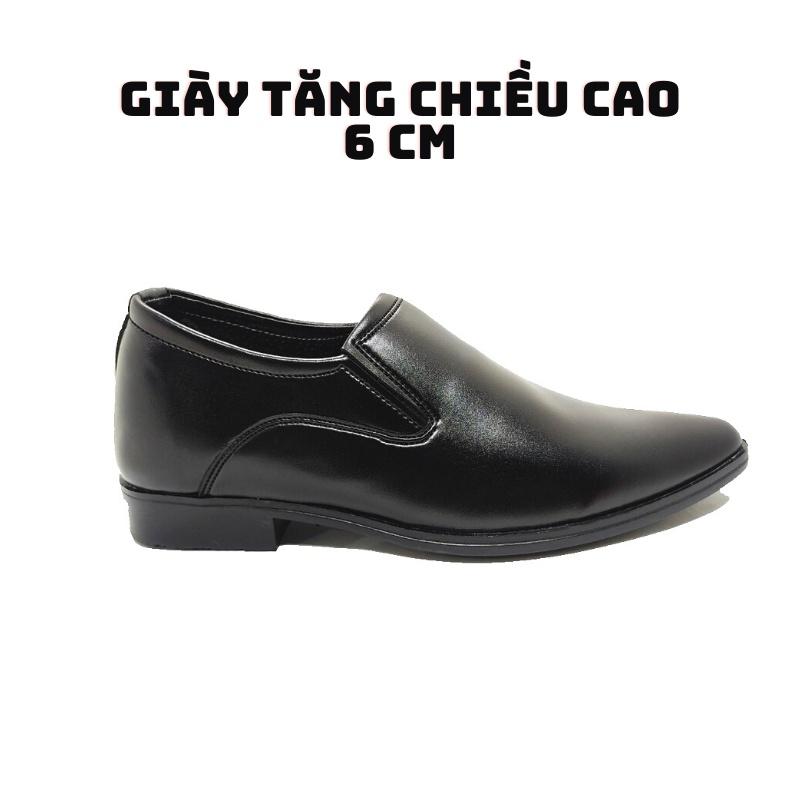 Giày Tây Tăng Chiều Cao Bí Mật 6cm Da Mêm Đế Khâu Chắc Chắn size 38 đến 43(đặt hàng tăng thêm 1size)