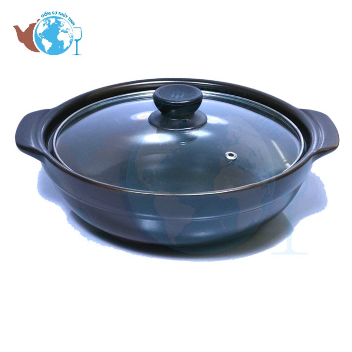 Nồi đất kho cá , nấu mì cay dày dặn 8 inch , 1L