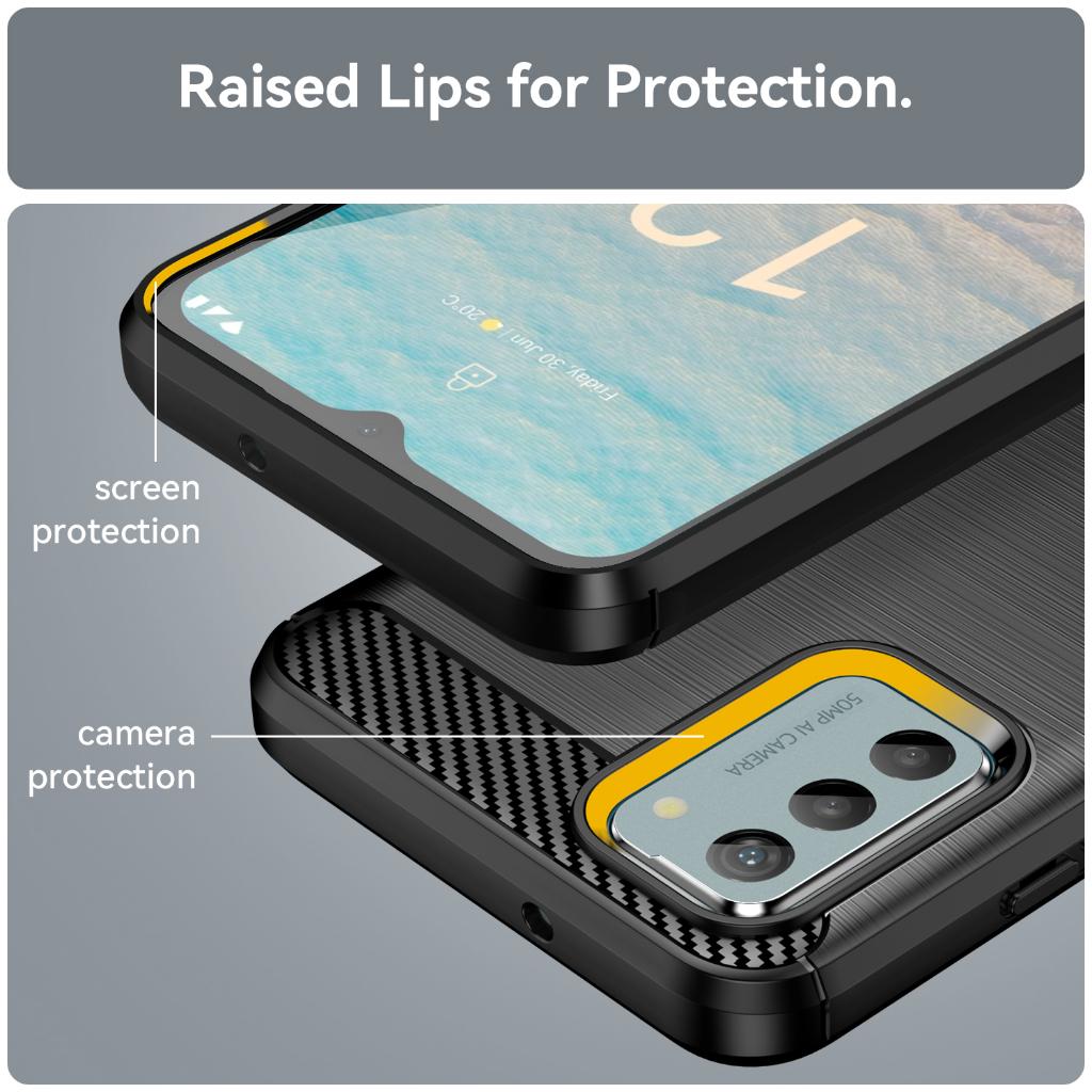 Ốp lưng cho Nokia G22 silicone mềm Carbone phay xước chống sốc chống vân tay