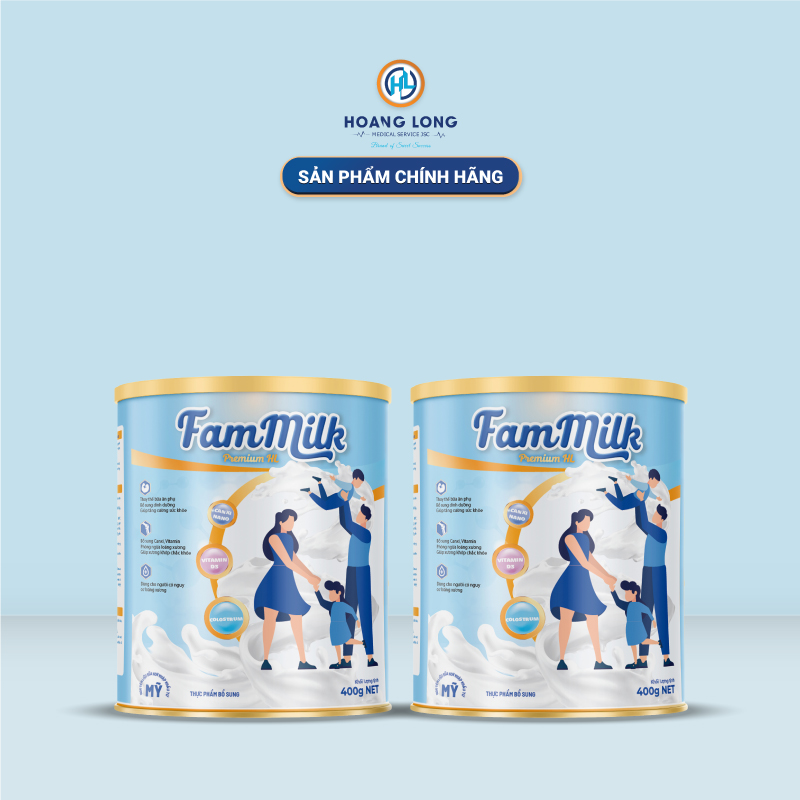 Combo 2 Hộp Sữa Non Tăng Đề Kháng Trẻ Em Người Lớn FamMilk (400g)