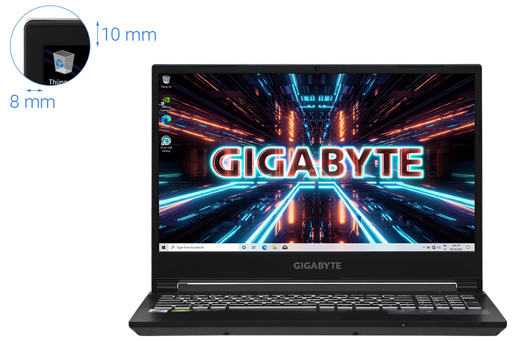 Gigabyte G5 i5 10500H/16GB/512GB/6GB RTX3060/15.6&quot;F/144Hz/Win11/(KC-5S11130SB)/Đen - Hàng chính hãng