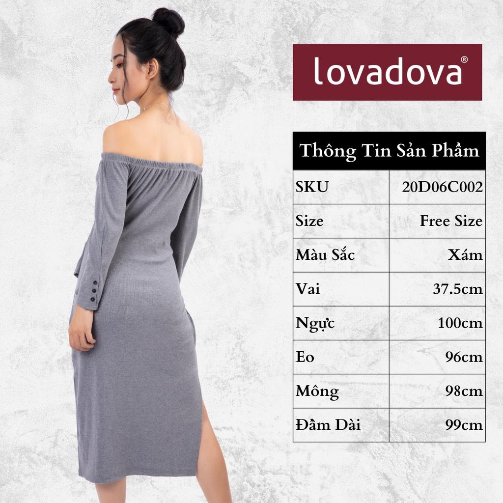 Đầm dáng ôm bẹt vai - Lovadova 20D06C002