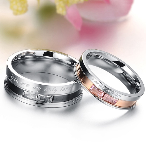Mua Unisex You Are My Only Love Titanium Steel Wedding Engagement Couple  Ring | Tiki