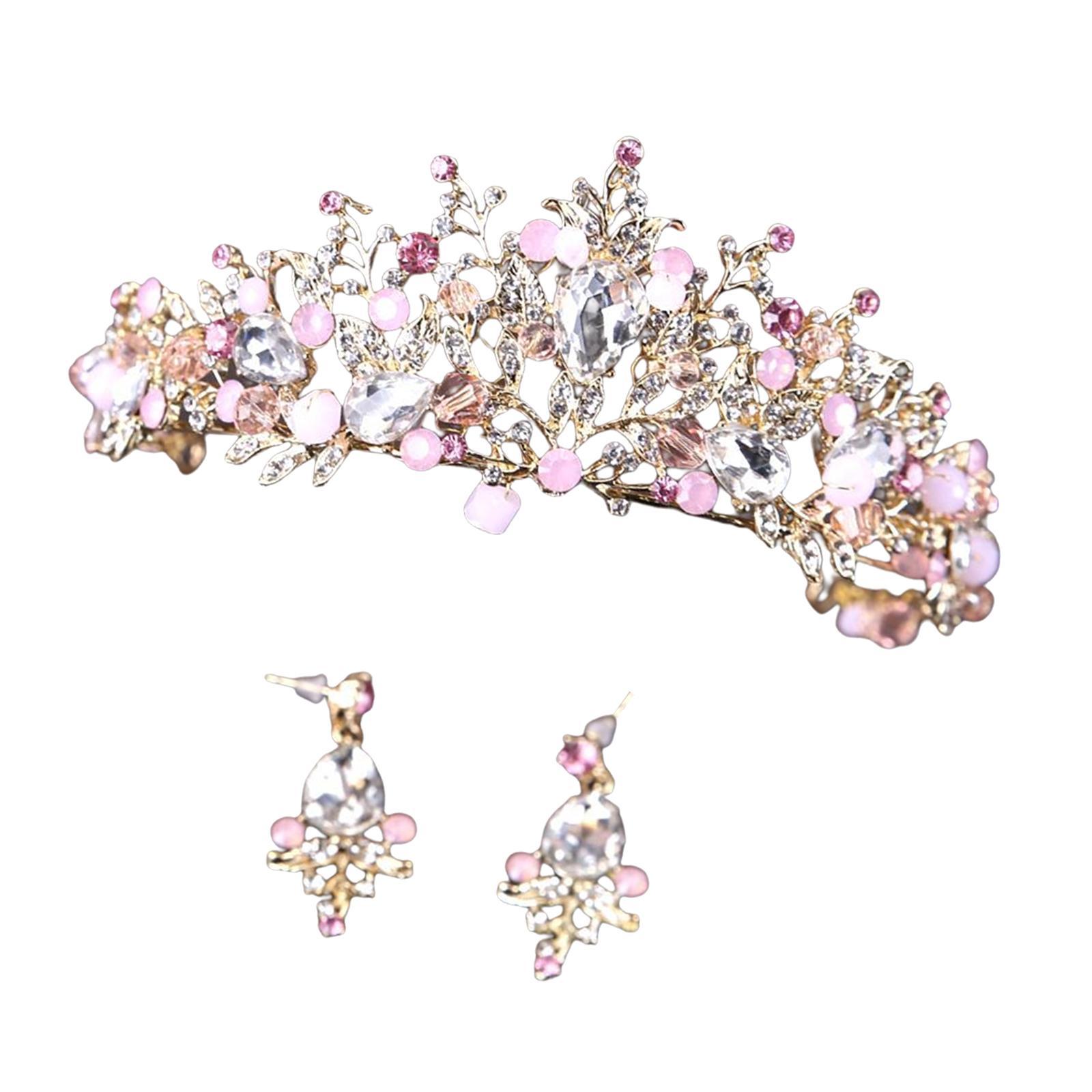 Tiara and Crown Elegant Jeweled Costume Headbands for Birthday Party Prom