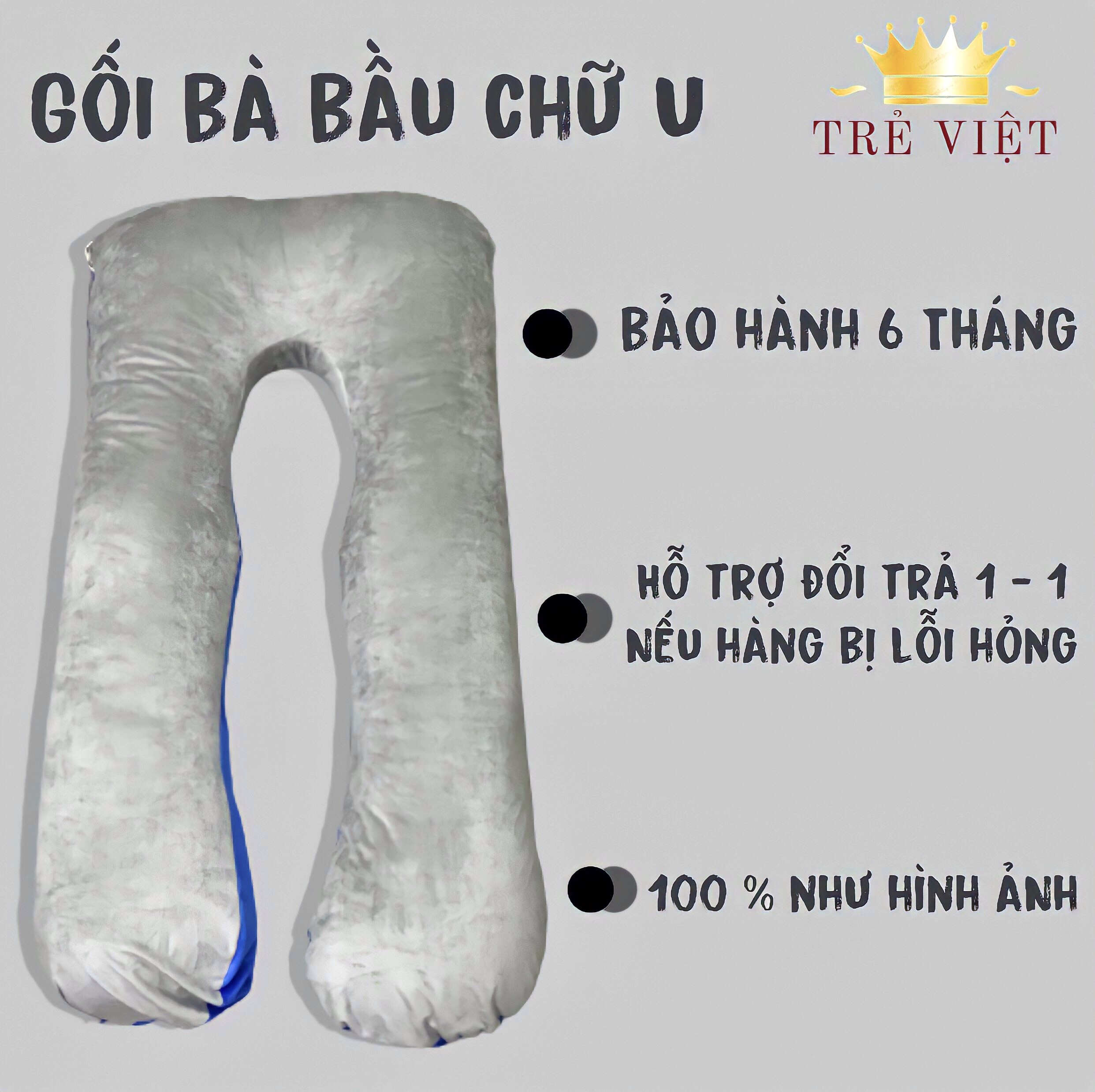 Gối ôm bà bầu chữ, gối hai mặt màu Xanh Ghi siêu đẹp, vải nhung mềm mại, lõi bông sợi 3D cao cấp, giúp mẹ bầu có tư thế nằm ngủ dễ chịu thoải mái nhất