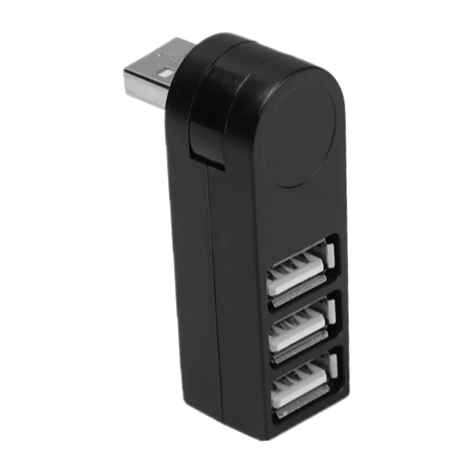 3 Port USB 2.0 Hub 270 Degree Rotatable USB Docking Station for PC Laptop Phones